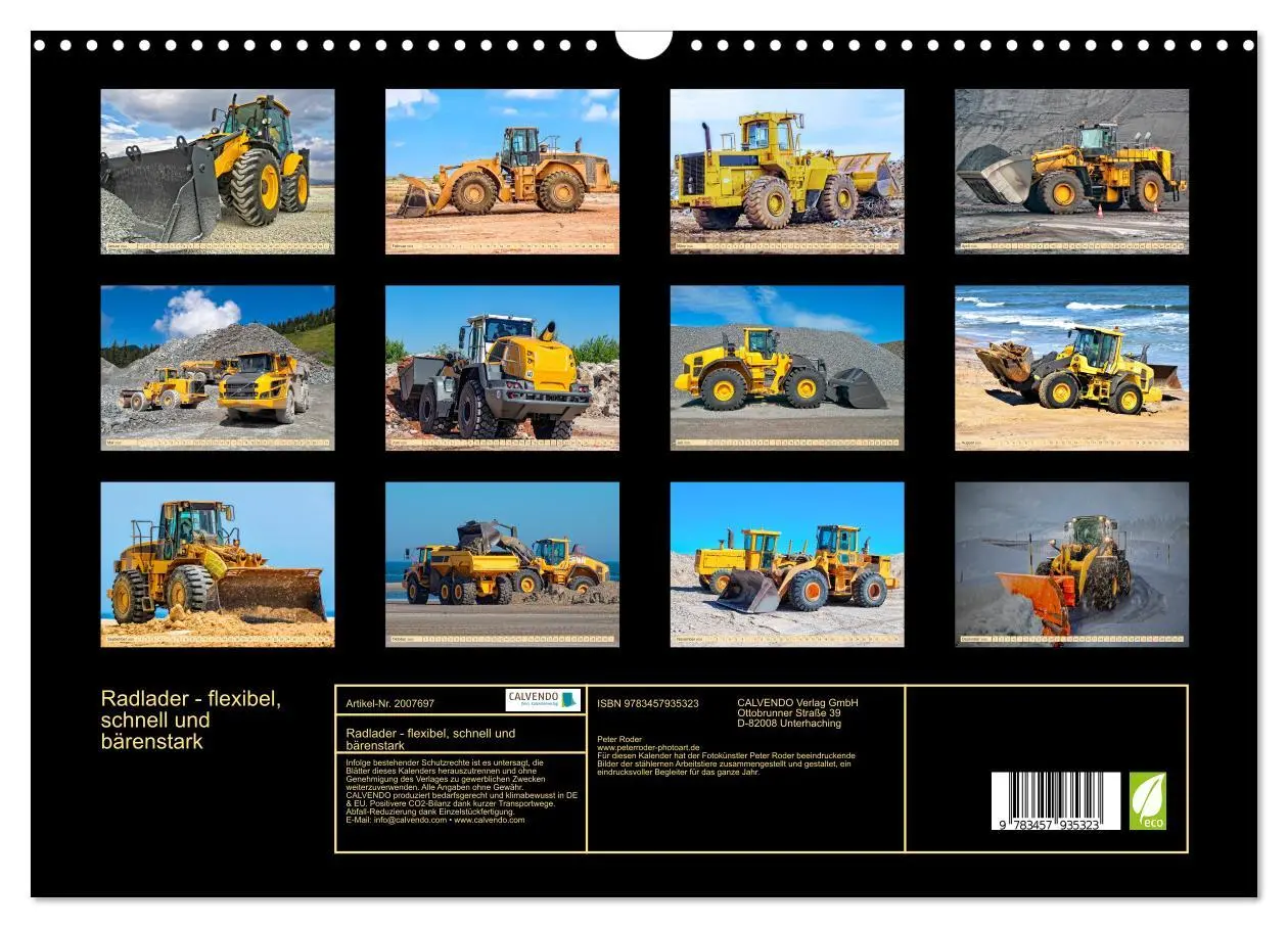 Bild: 9783457935323 | Radlader - flexibel, schnell und bärenstark (Wandkalender 2026 DIN...