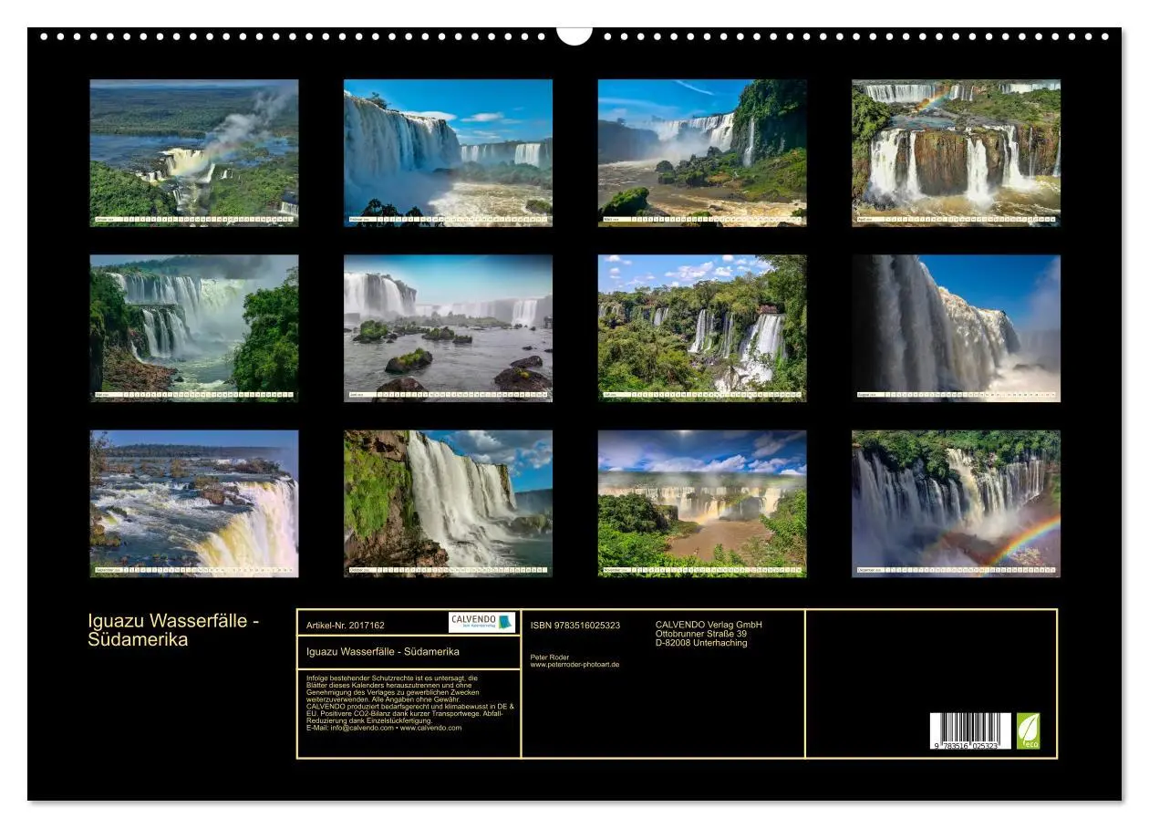Bild: 9783516025323 | Iguazu Wasserfälle - Südamerika (Wandkalender 2026 DIN A2 quer),...