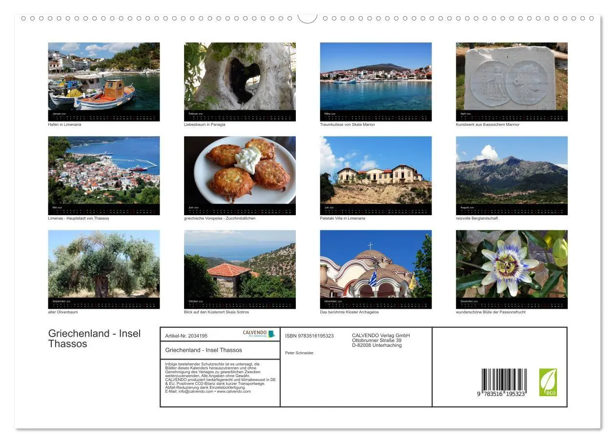 Bild: 9783516195323 | Griechenland - Insel Thassos (hochwertiger Premium Wandkalender...