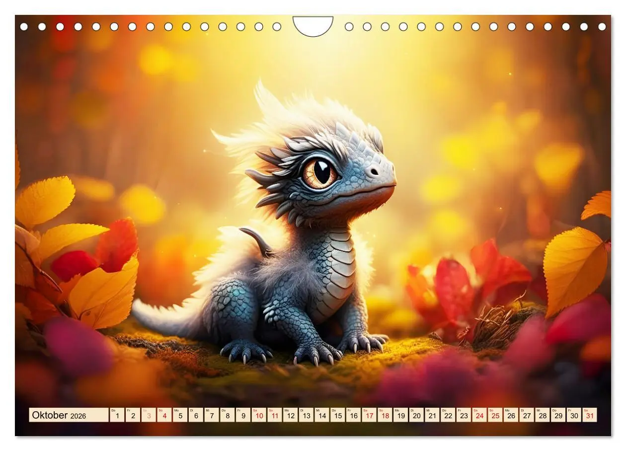 Bild: 9783457305423 | Süße Babydrachen (Wandkalender 2026 DIN A4 quer), CALVENDO...
