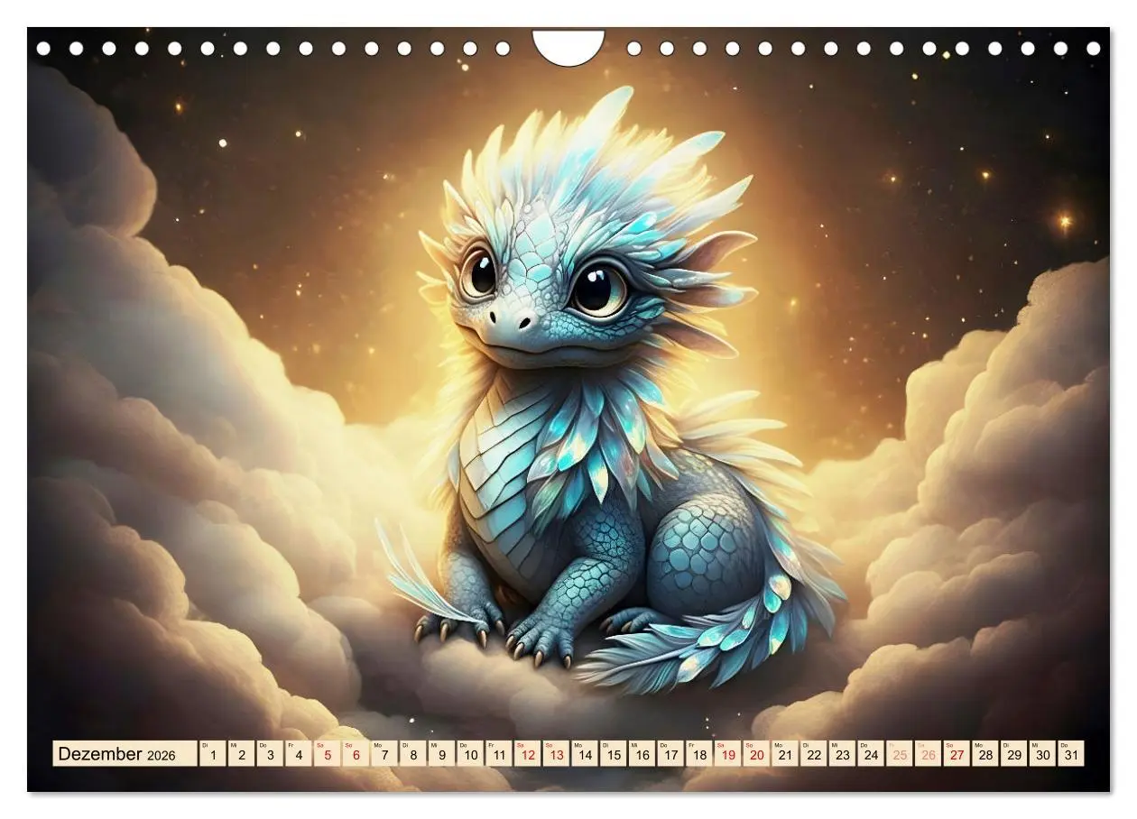Bild: 9783457305423 | Süße Babydrachen (Wandkalender 2026 DIN A4 quer), CALVENDO...