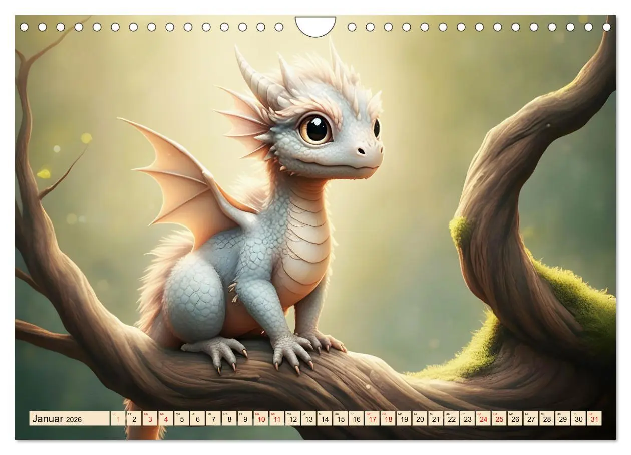 Bild: 9783457305423 | Süße Babydrachen (Wandkalender 2026 DIN A4 quer), CALVENDO...