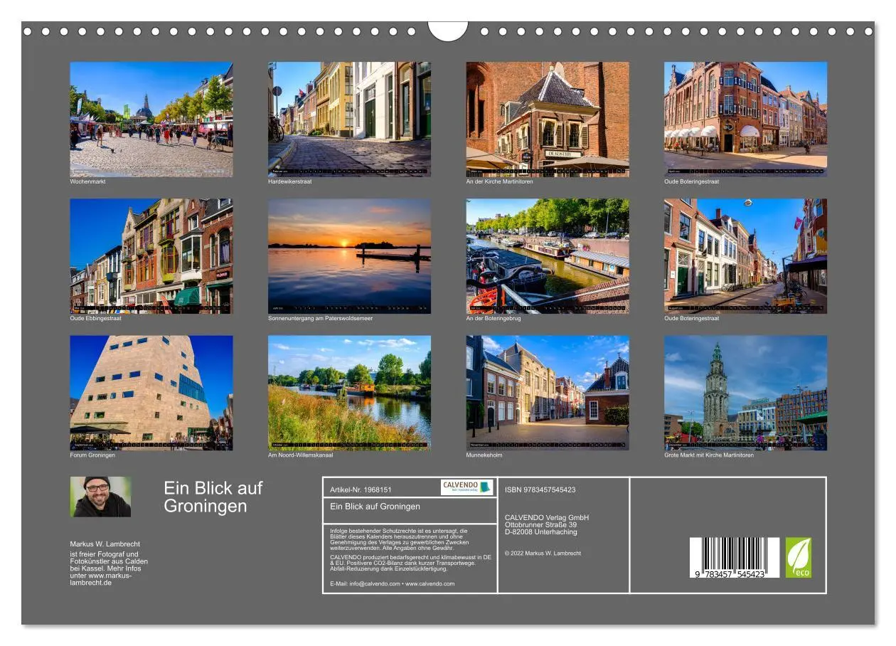 Bild: 9783457545423 | Ein Blick auf Groningen (Wandkalender 2026 DIN A3 quer), CALVENDO...