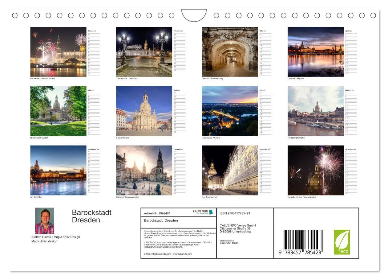 Bild: 9783457785423 | Barockstadt Dresden (Wandkalender 2026 DIN A4 quer), CALVENDO...