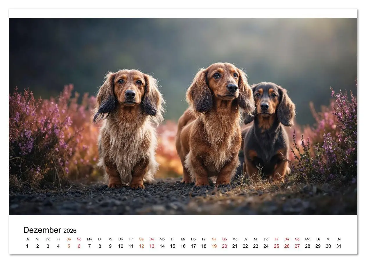 Bild: 9783516635423 | Dackel - ein Blick genügt (Tischkalender 2026 DIN A5 quer),...