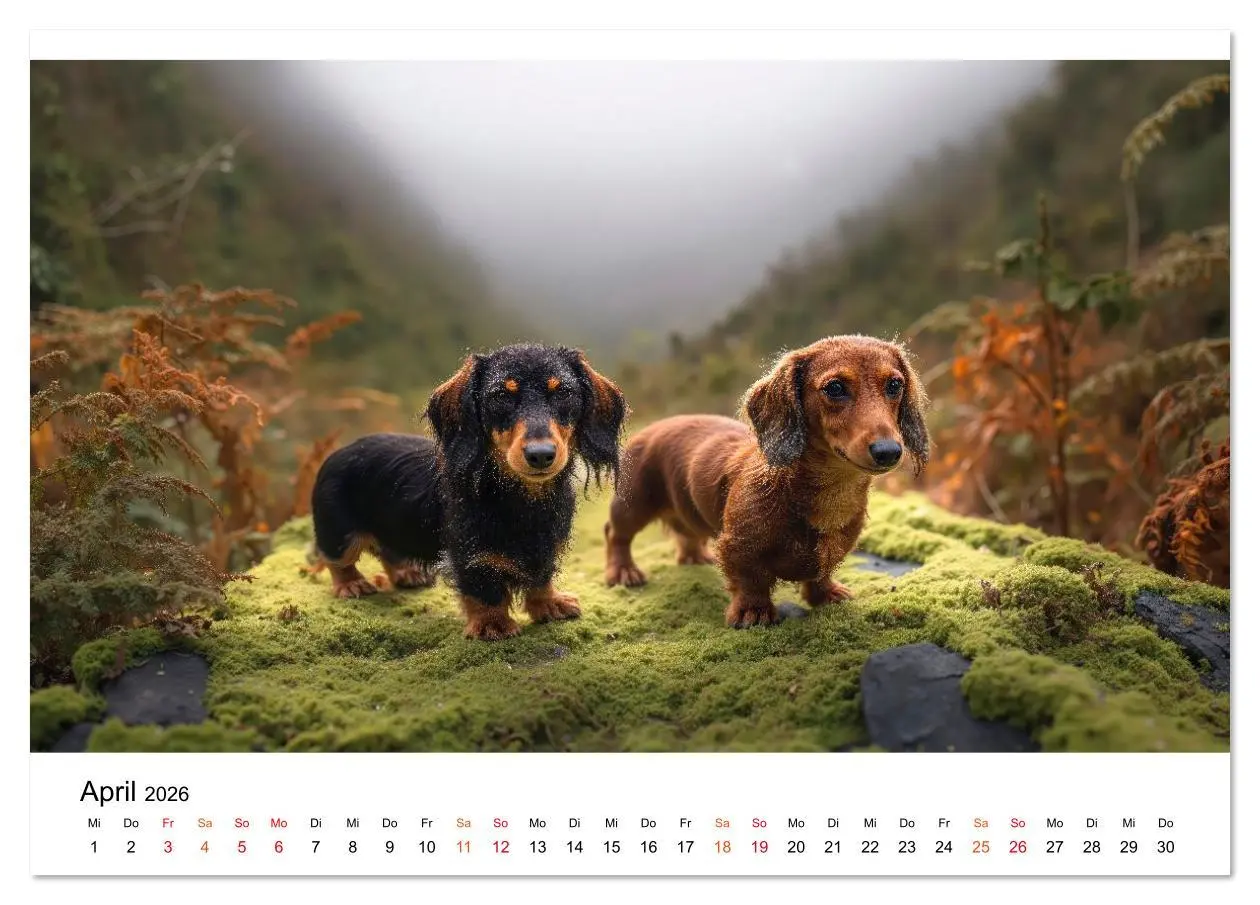 Bild: 9783516635423 | Dackel - ein Blick genügt (Tischkalender 2026 DIN A5 quer),...