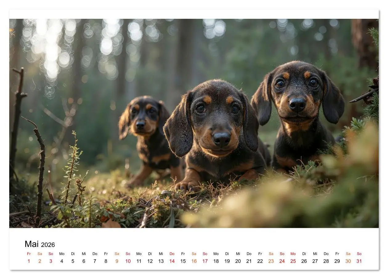 Bild: 9783516635423 | Dackel - ein Blick genügt (Tischkalender 2026 DIN A5 quer),...