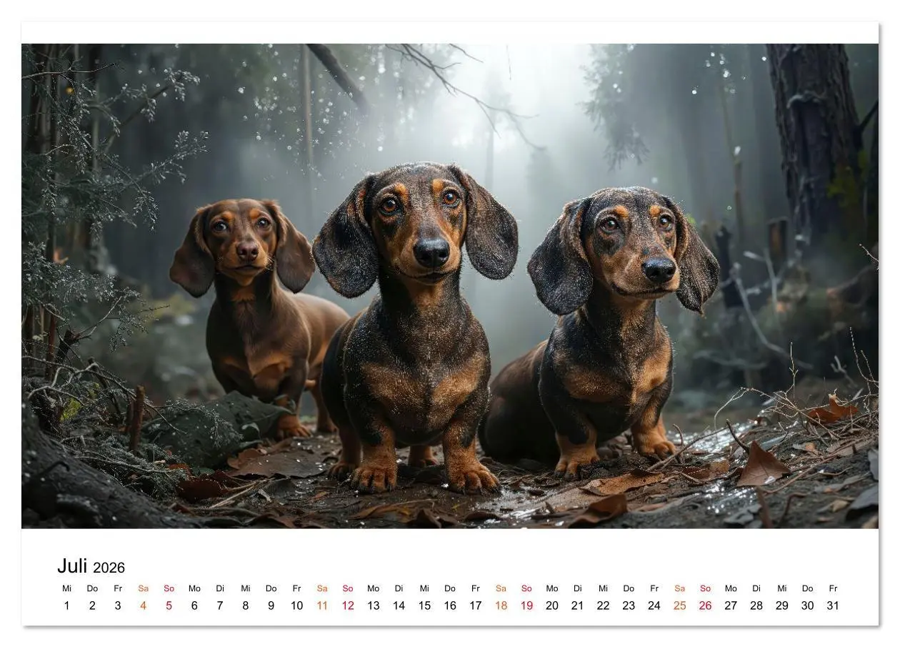 Bild: 9783516635423 | Dackel - ein Blick genügt (Tischkalender 2026 DIN A5 quer),...