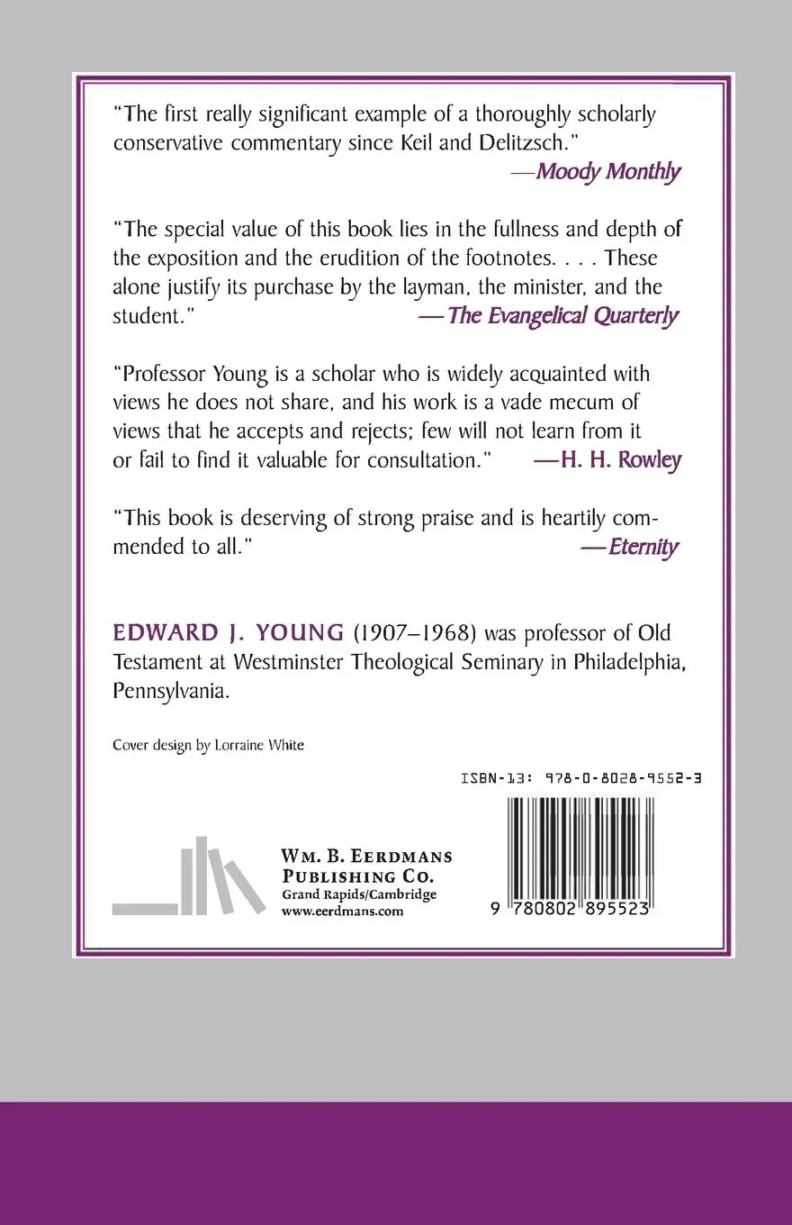 Rückseite: 9780802895523 | The Book of Isaiah, Volume 2 | Chapters 19-39 | Edward J Young | Buch