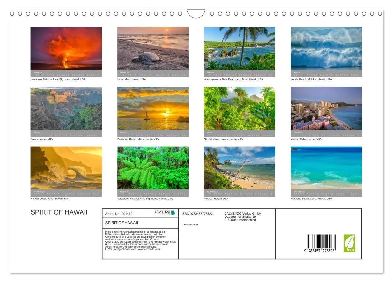 Bild: 9783457775523 | SPIRIT OF HAWAII (Wandkalender 2026 DIN A3 quer), CALVENDO...