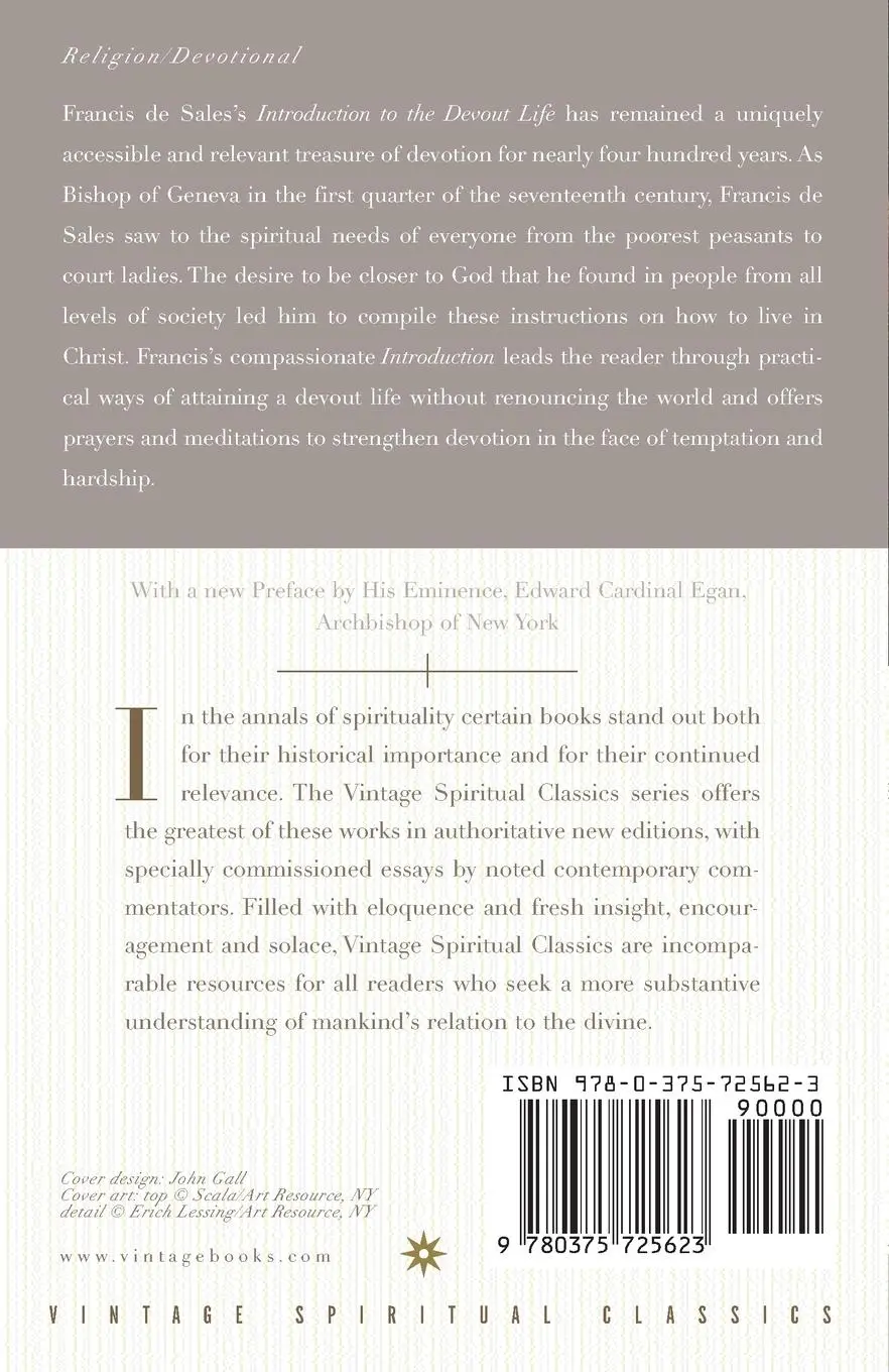 Rückseite: 9780375725623 | Introduction to the Devout Life | Francis De Sales | Taschenbuch