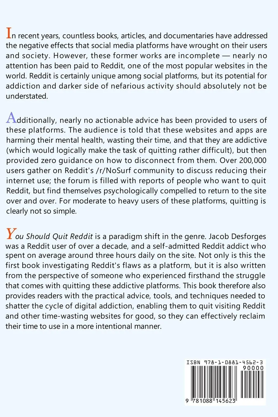 Rückseite: 9781088145623 | You Should Quit Reddit | Jacob Desforges | Taschenbuch | Englisch