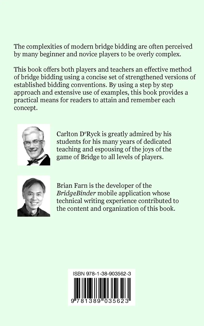 Rückseite: 9781389035623 | A New Outlook on Bridge Bidding, 3rd edition | Carlton Deryck (u. a.)