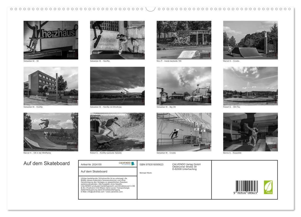 Bild: 9783516095623 | Auf dem Skateboard (hochwertiger Premium Wandkalender 2026 DIN A2...