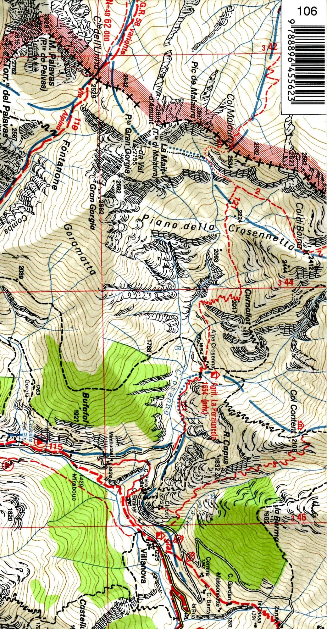 Bild: 9788896455623 | IGC Italien 1 : 25 000 Wanderkarte 106 Monviso | (Land-)Karte | 2016