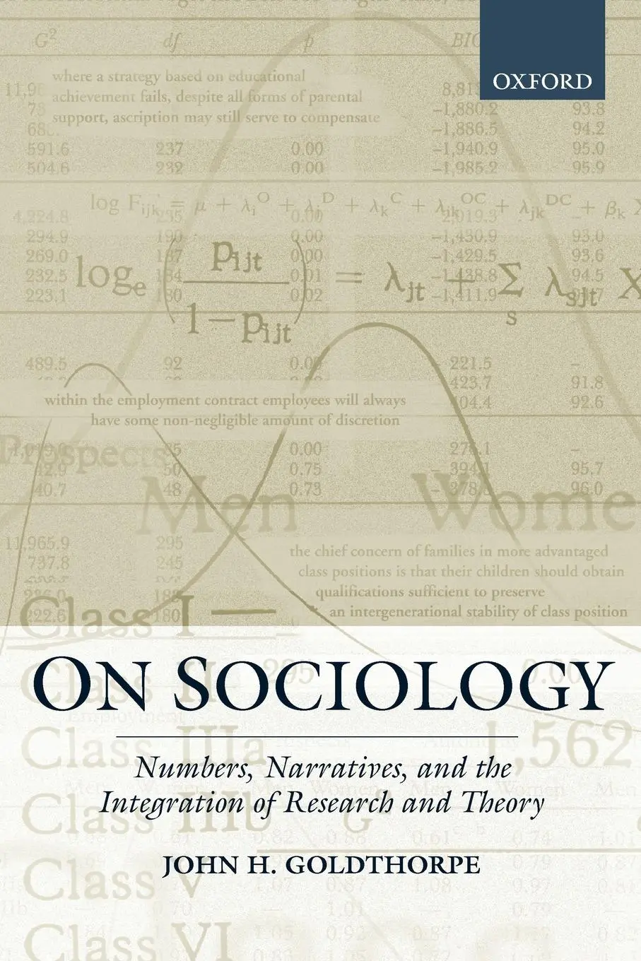 Cover: 9780198295723 | On Sociology | John H Goldthorpe | Taschenbuch | Englisch | 2000