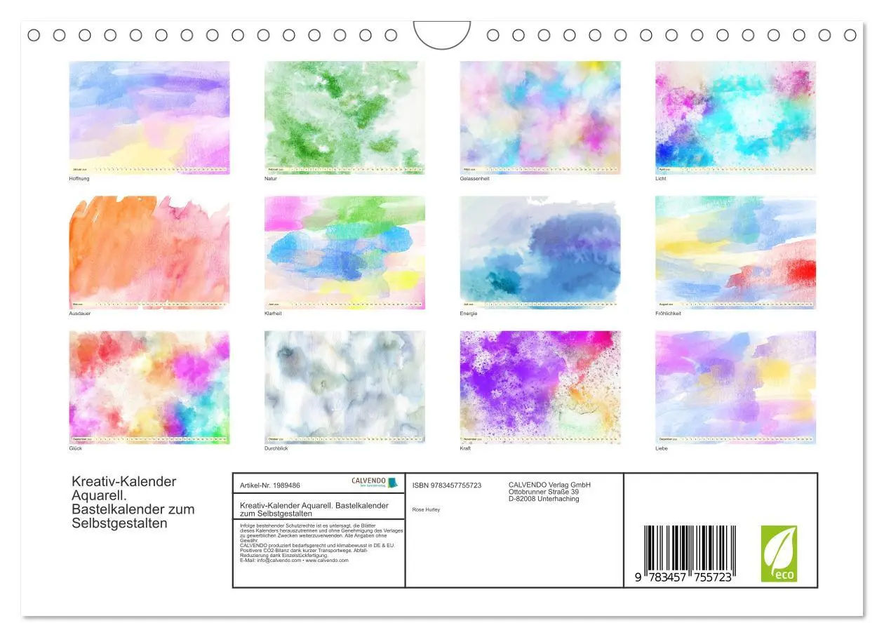 Bild: 9783457755723 | Kreativ-Kalender Aquarell. Bastelkalender zum Selbstgestalten...