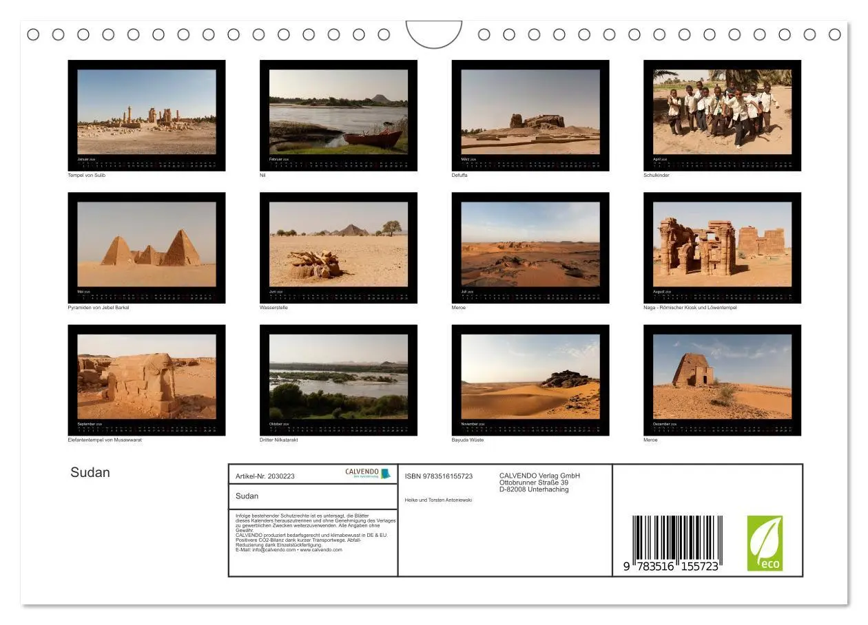 Bild: 9783516155723 | Sudan (Wandkalender 2026 DIN A4 quer), CALVENDO Monatskalender | 2026