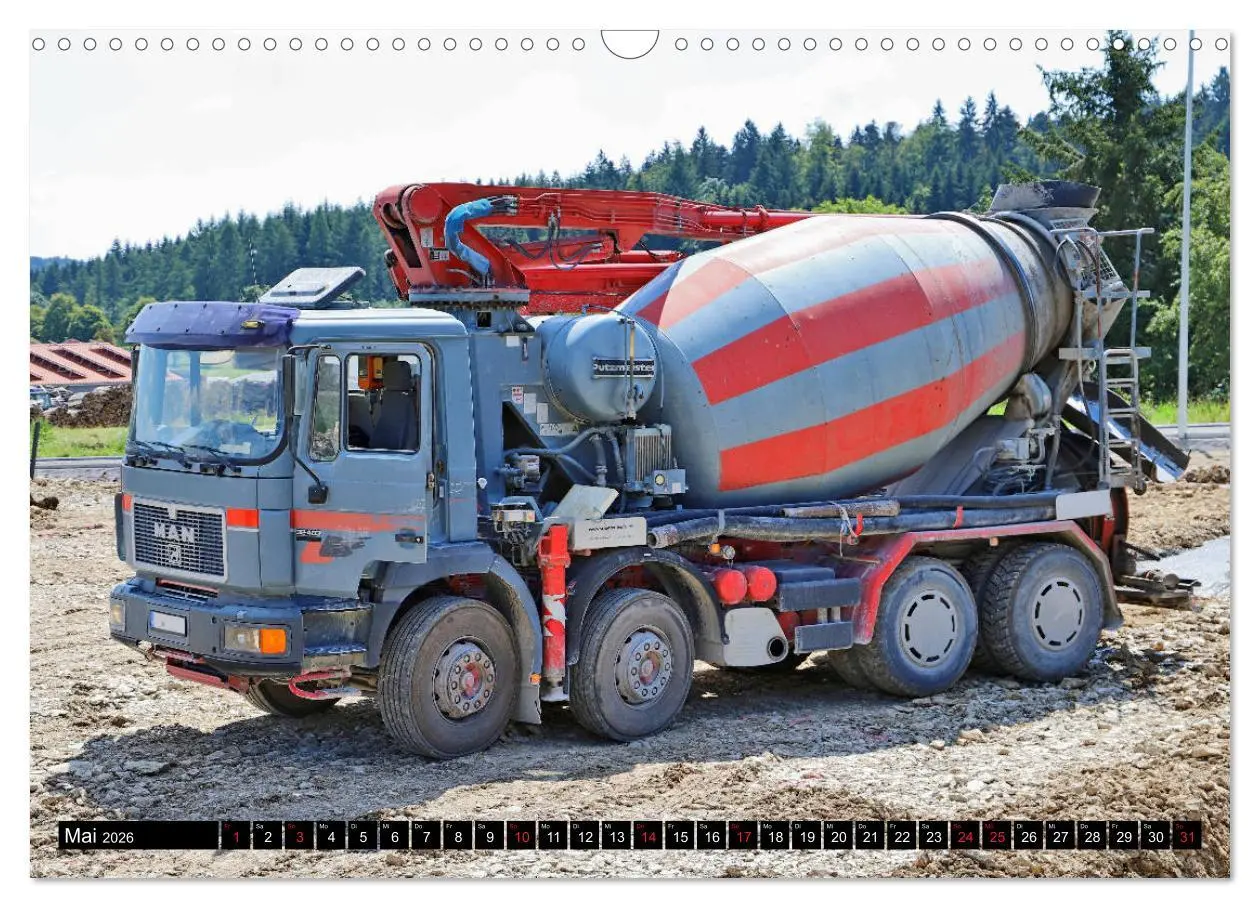 Bild: 9783457815823 | Baufahrzeuge auf der Baustelle (Wandkalender 2026 DIN A3 quer),...