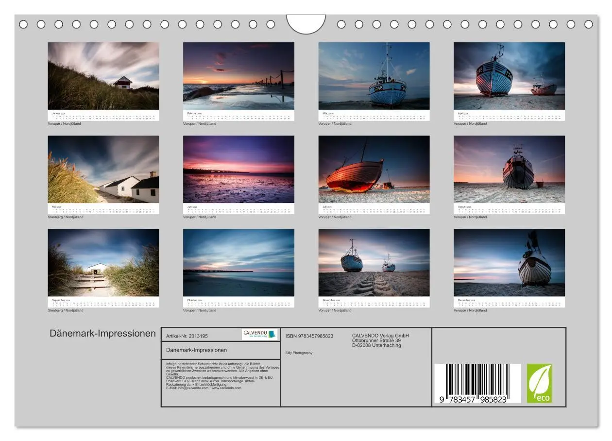 Bild: 9783457985823 | Dänemark-Impressionen (Wandkalender 2026 DIN A4 quer), CALVENDO...