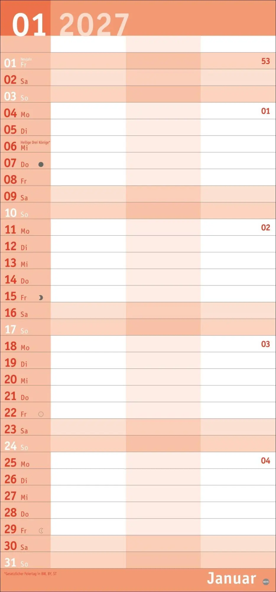Bild: 9783756415823 | Basic Planer für zwei 2027 | Kalender | Basic Planer Heye | 14 S.