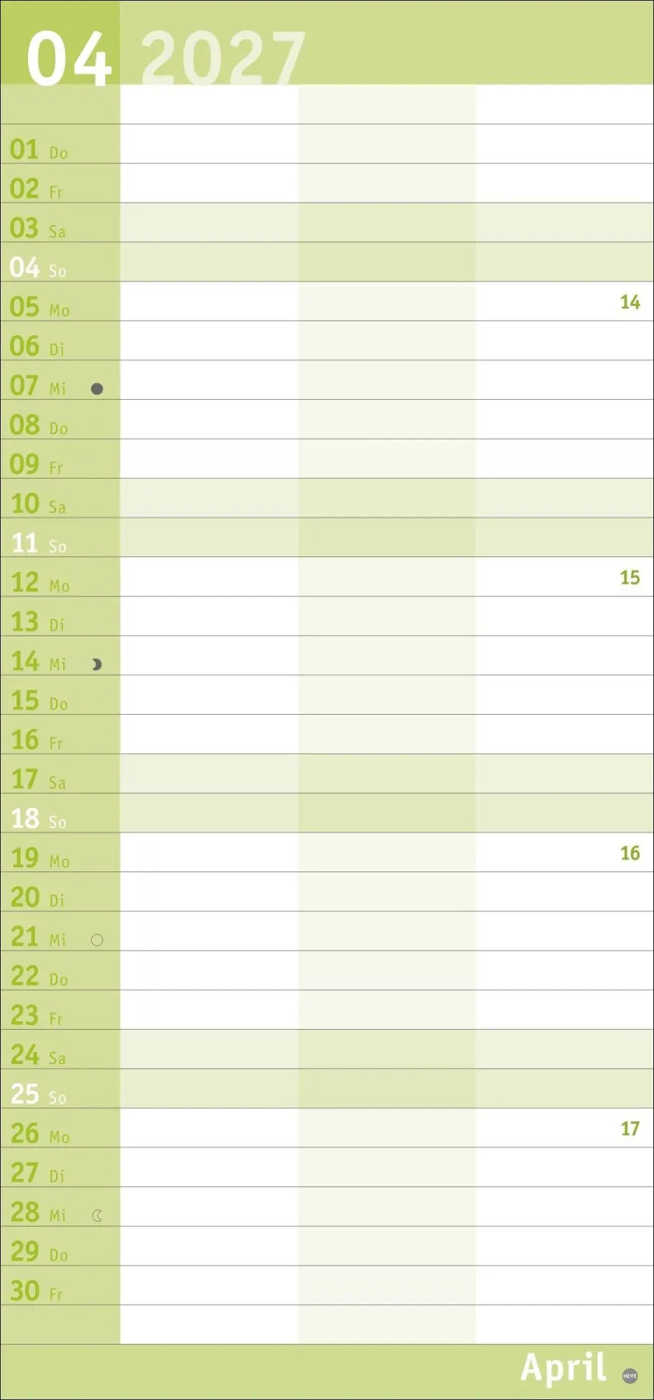 Bild: 9783756415823 | Basic Planer für zwei 2027 | Kalender | Basic Planer Heye | 14 S.