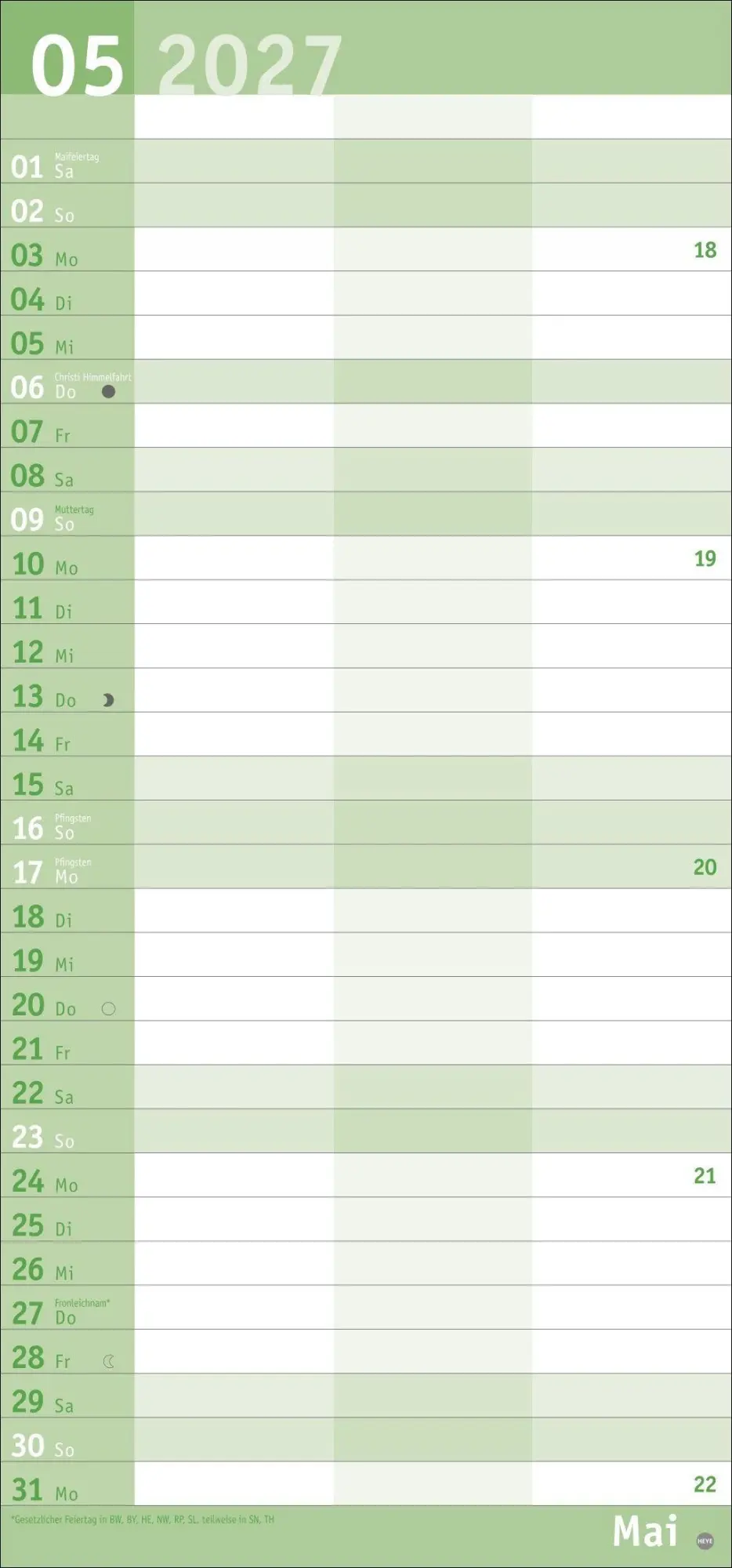 Bild: 9783756415823 | Basic Planer für zwei 2027 | Kalender | Basic Planer Heye | 14 S.