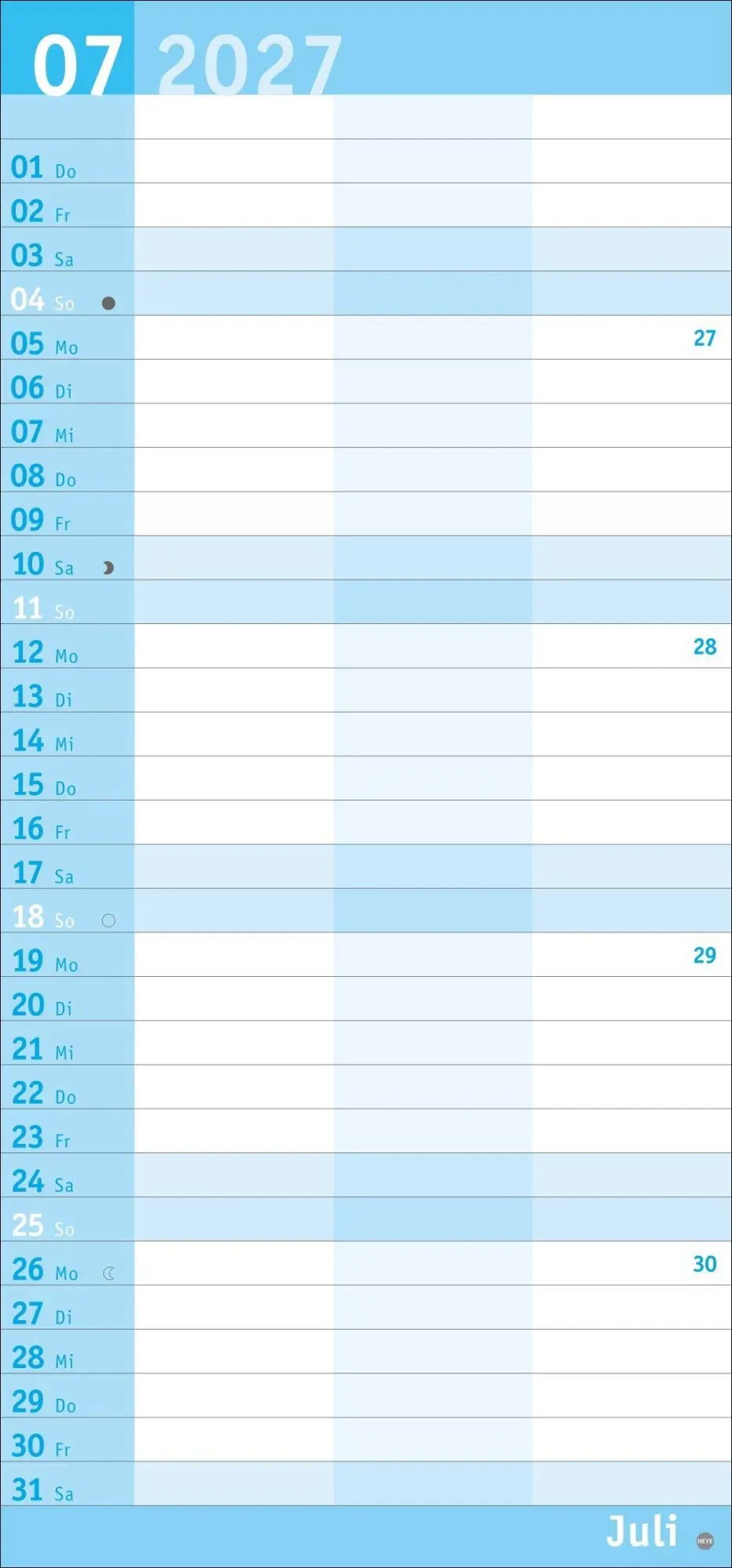 Bild: 9783756415823 | Basic Planer für zwei 2027 | Kalender | Basic Planer Heye | 14 S.