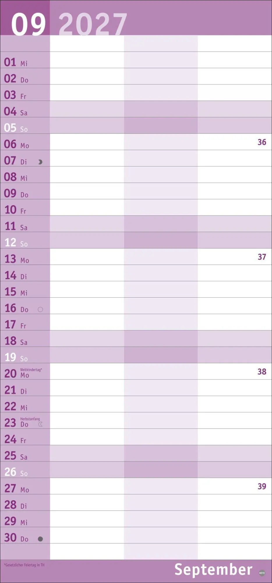 Bild: 9783756415823 | Basic Planer für zwei 2027 | Kalender | Basic Planer Heye | 14 S.