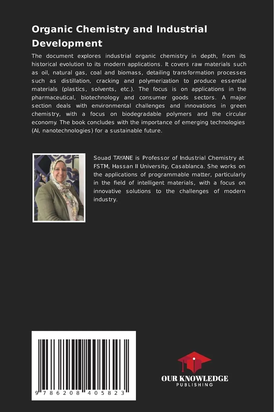 Rückseite: 9786208405823 | Organic Chemistry and Industrial Development | Souad Tayane | Buch