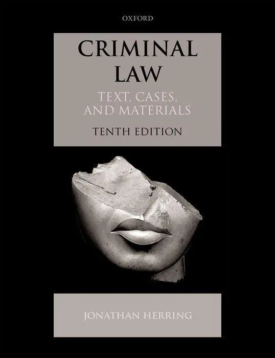 Cover: 9780192855923 | Criminal Law | Text, Cases, and Materials | Jonathan Herring | Buch