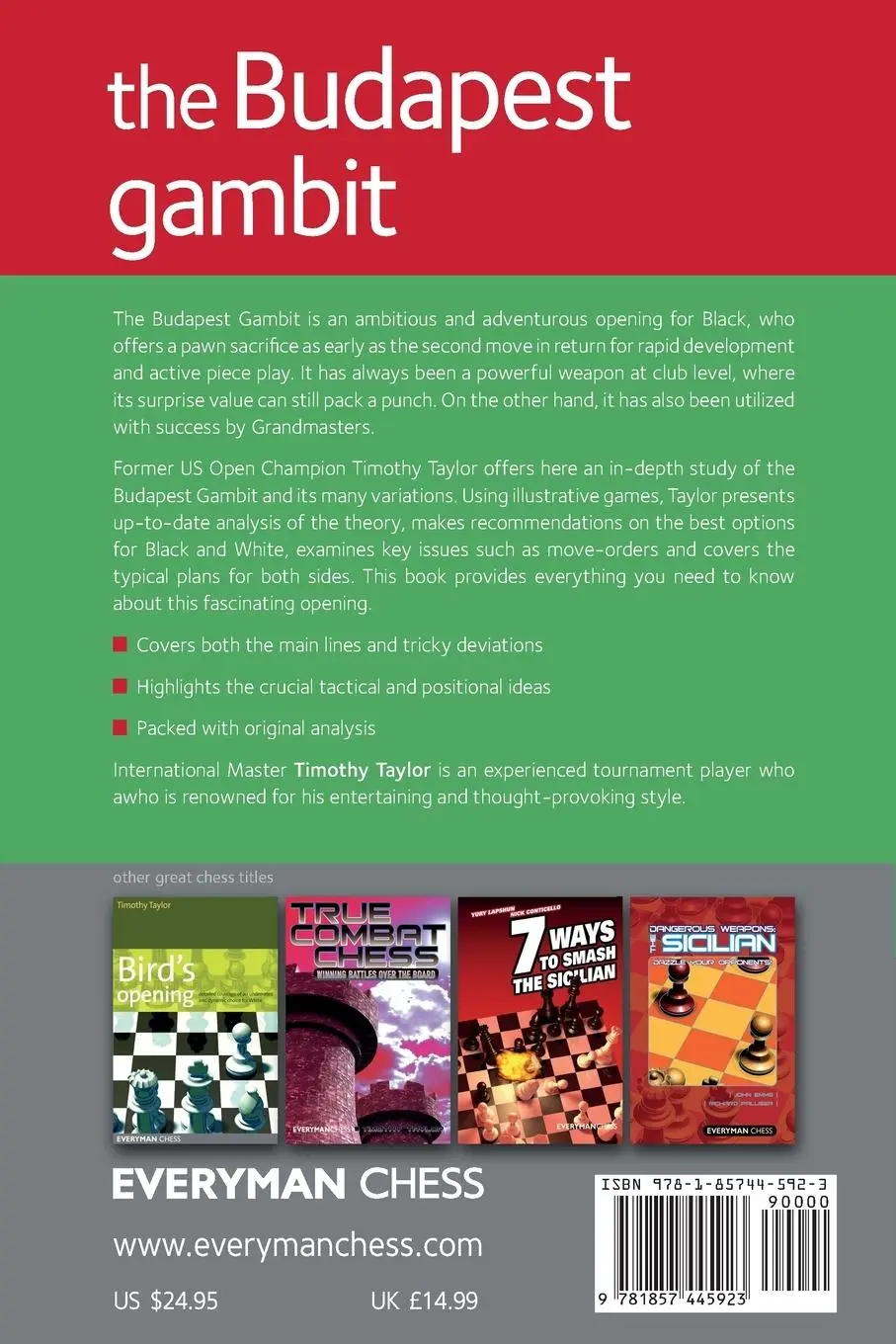 Rückseite: 9781857445923 | The Budapest Gambit | Timothy Taylor | Taschenbuch | Englisch | 2009