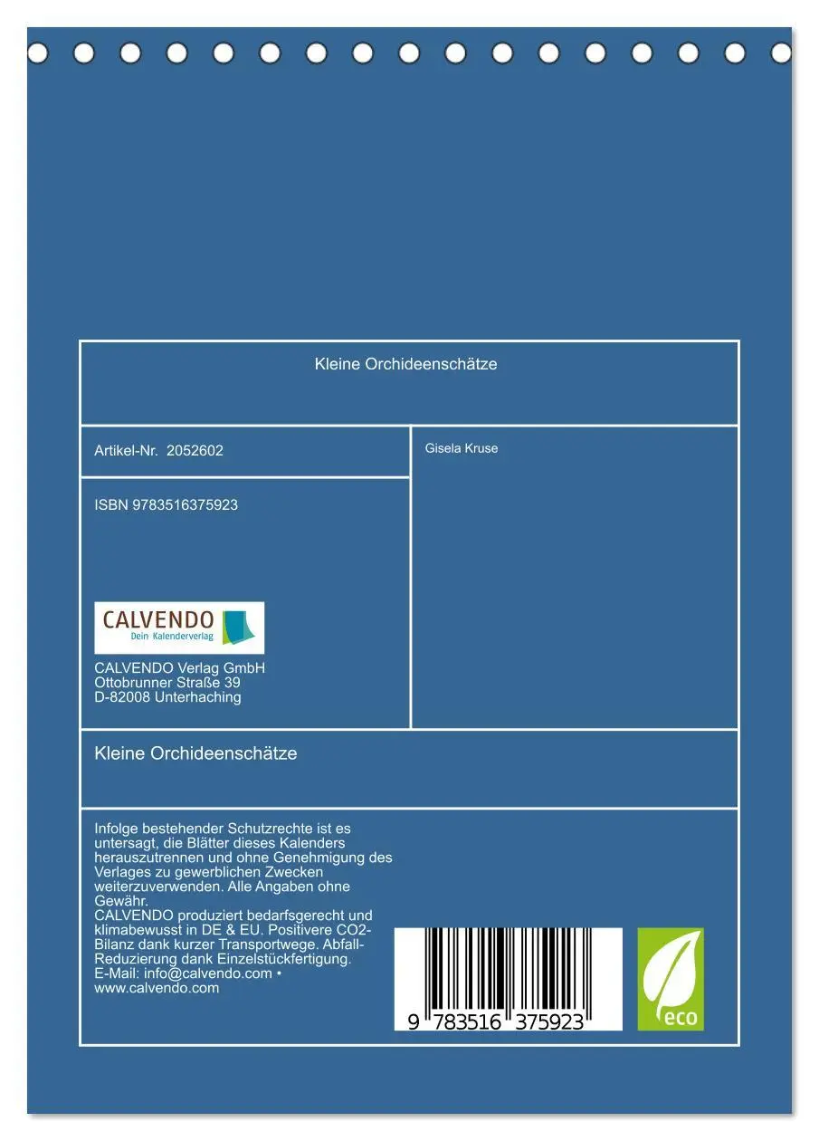 Bild: 9783516375923 | Kleine Orchideenschätze (Tischkalender 2026 DIN A5 hoch), CALVENDO...