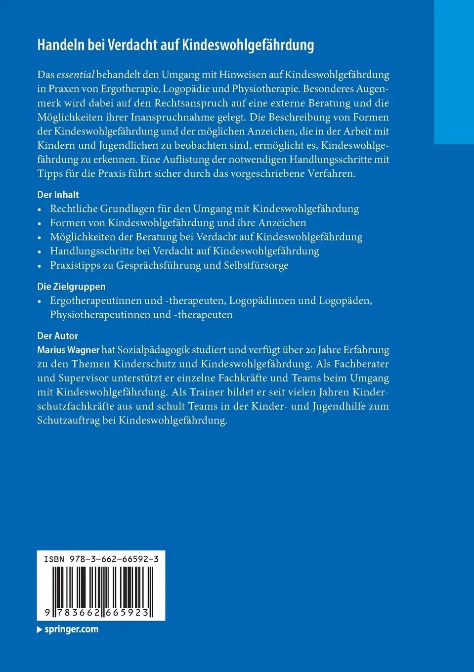 Rückseite: 9783662665923 | Handeln bei Verdacht auf Kindeswohlgefährdung | Marius Wagner | Buch