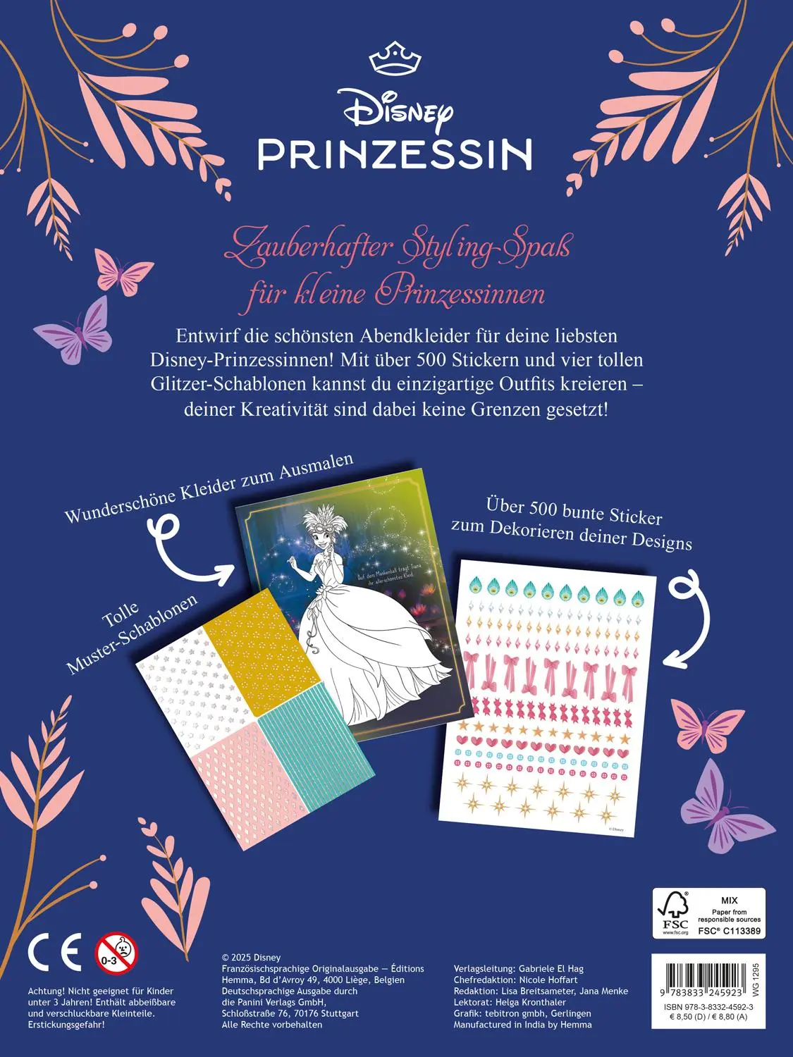 Rückseite: 9783833245923 | Disney Prinzessin: Style und designe zauberhafte Abendkleider | Buch