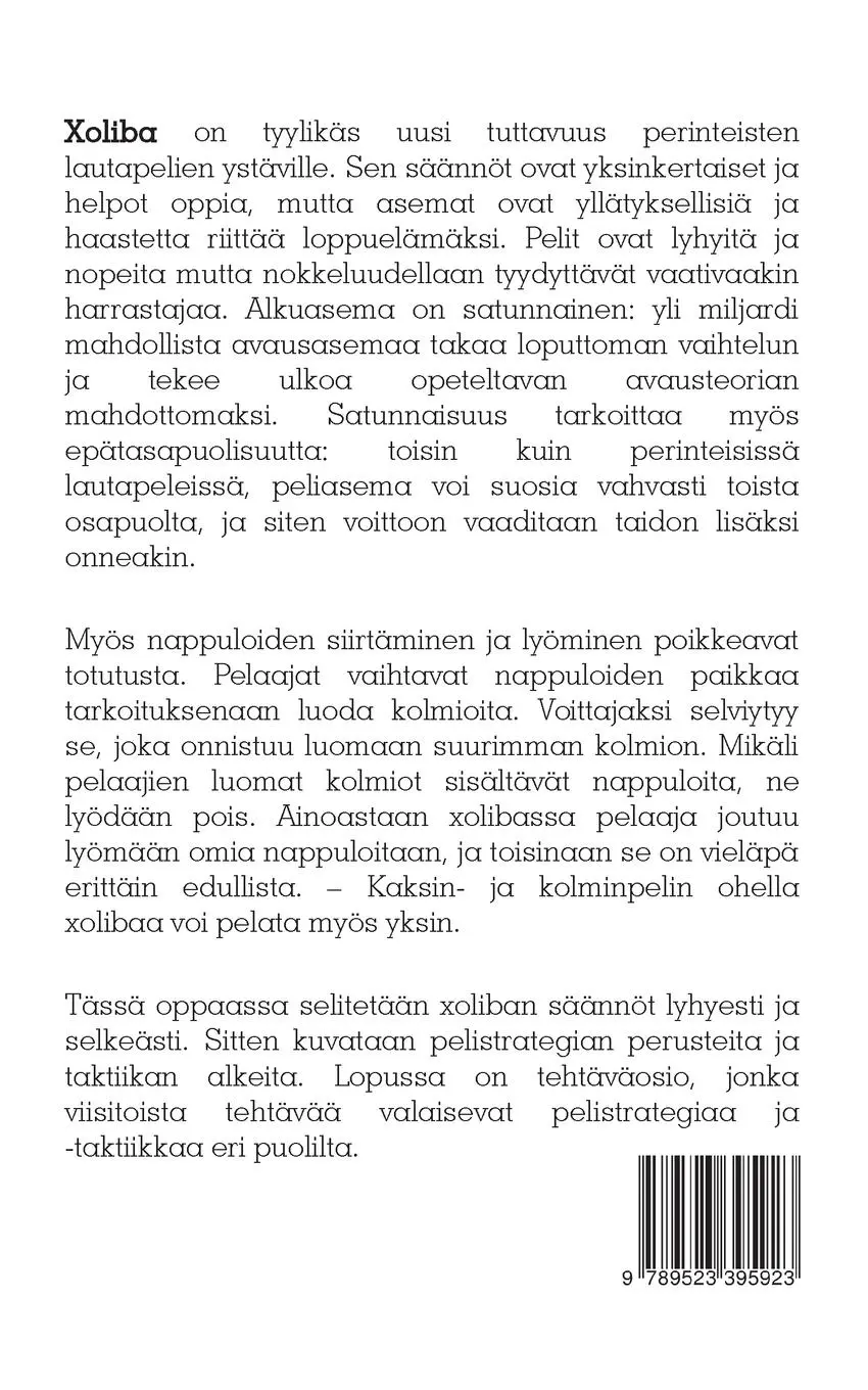Rückseite: 9789523395923 | Xoliba | Perusteet | Ari Saastamoinen | Taschenbuch | Finnisch | 2017