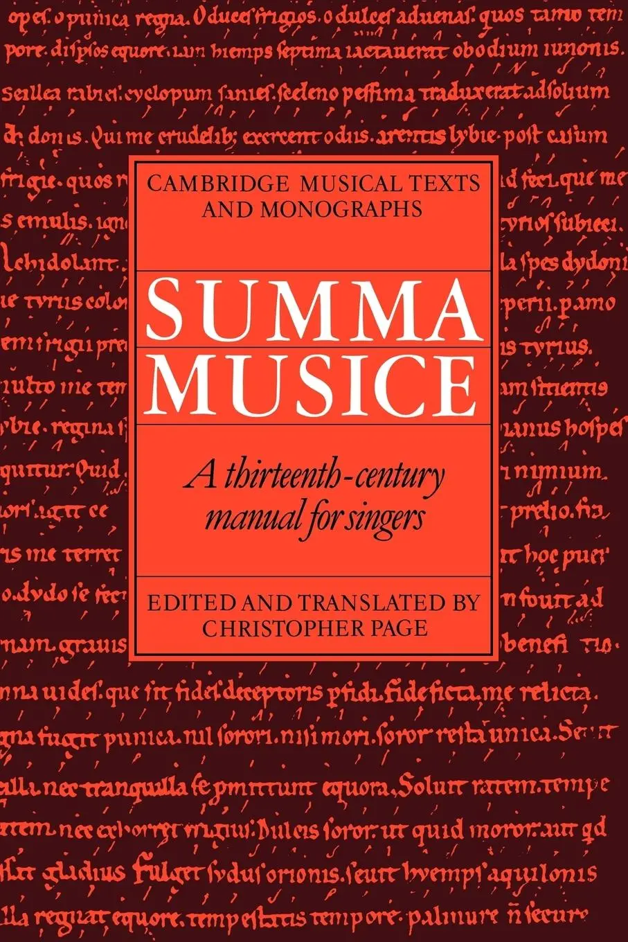 Cover: 9780521036023 | Summa Musice | A Thirteenth-Century Manual for Singers | Page | Buch