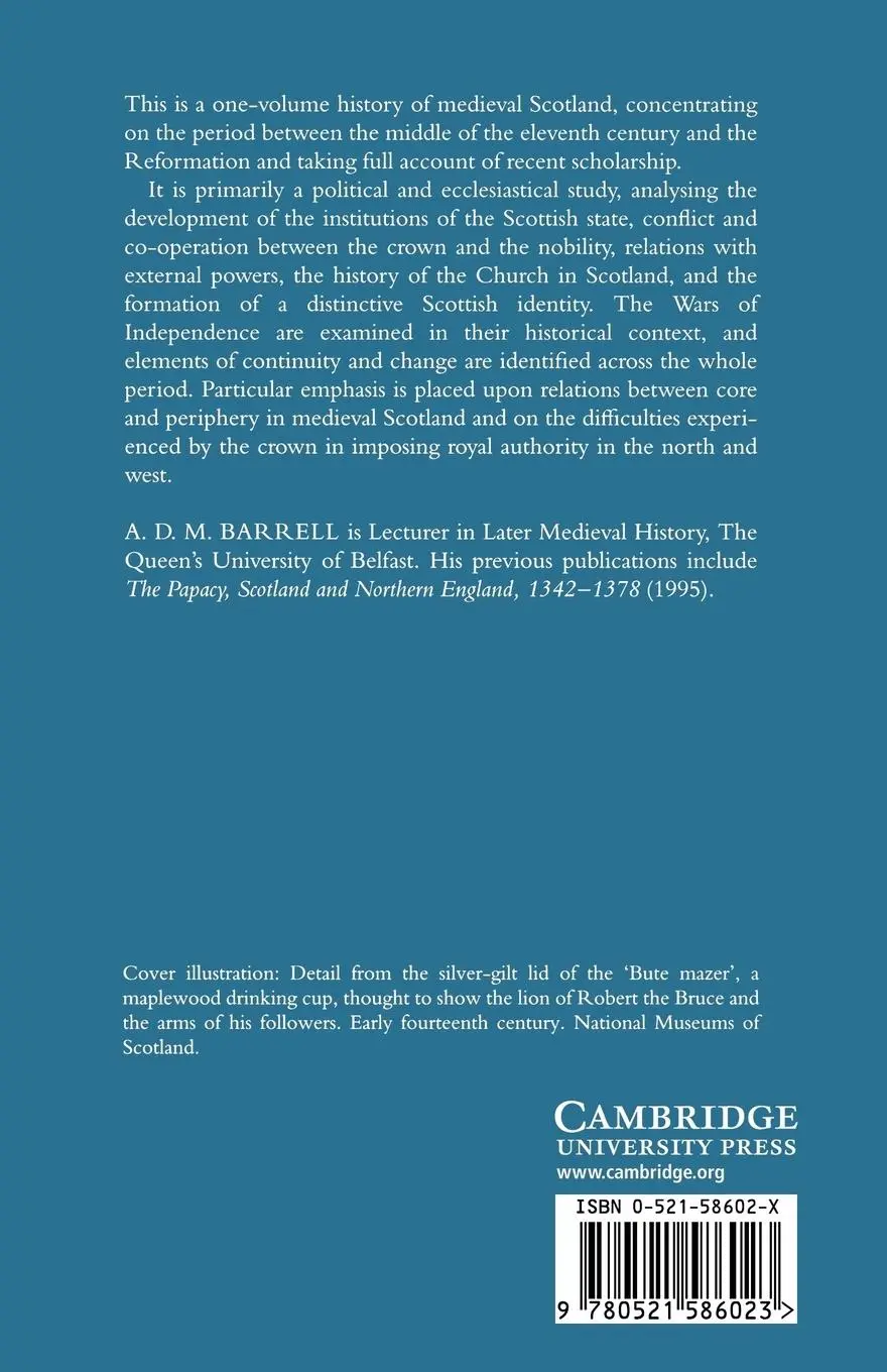 Rückseite: 9780521586023 | Medieval Scotland | Andrew D. M. Barrell (u. a.) | Taschenbuch | 2007