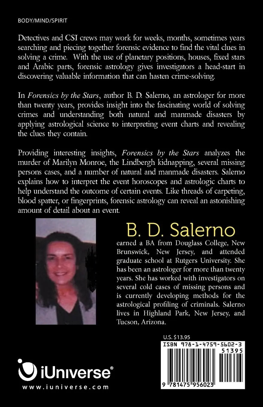 Rückseite: 9781475956023 | Forensics by the Stars | Astrology Investigates | B. D. Salerno | Buch
