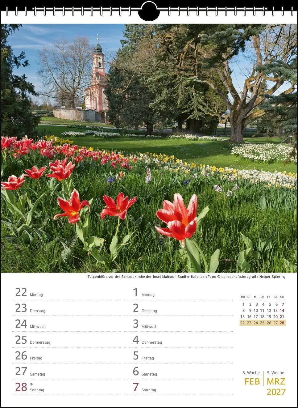 Bild: 9783861926023 | Zwei-Wochenplaner Bodensee 2027 | Holger Spiering | Kalender | 27 S.
