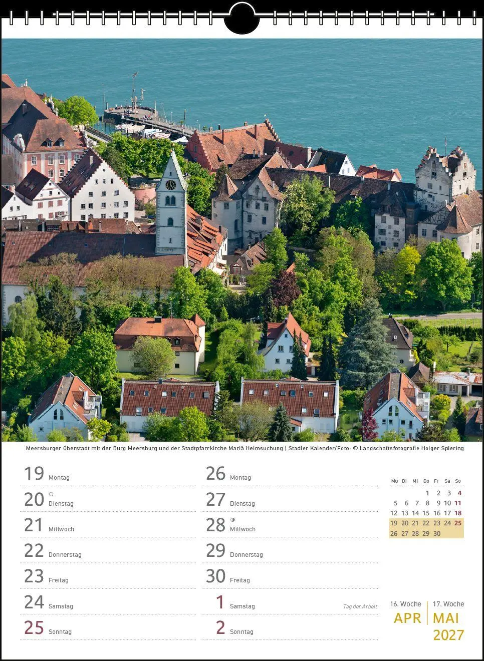Bild: 9783861926023 | Zwei-Wochenplaner Bodensee 2027 | Holger Spiering | Kalender | 27 S.