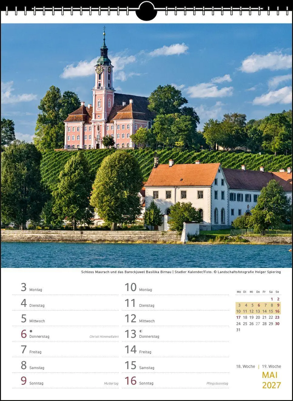 Bild: 9783861926023 | Zwei-Wochenplaner Bodensee 2027 | Holger Spiering | Kalender | 27 S.