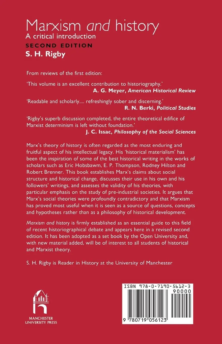 Rückseite: 9780719056123 | Marxism and History | A critical introduction | S. H. Rigby | Buch