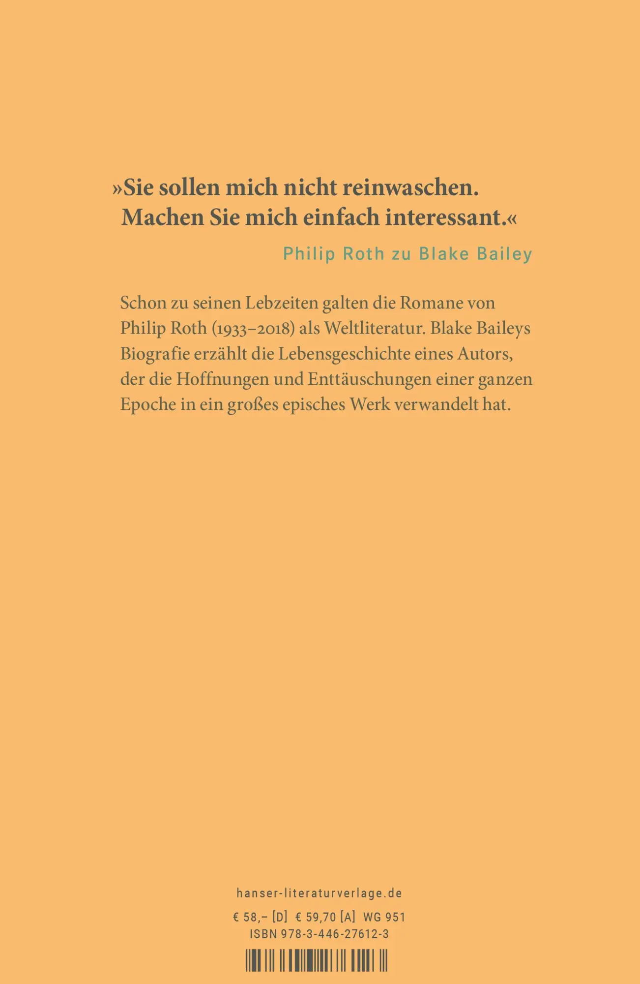 Bild: 9783446276123 | Philip Roth | Biografie | Blake Bailey | Buch | Lesebändchen | 1040 S.