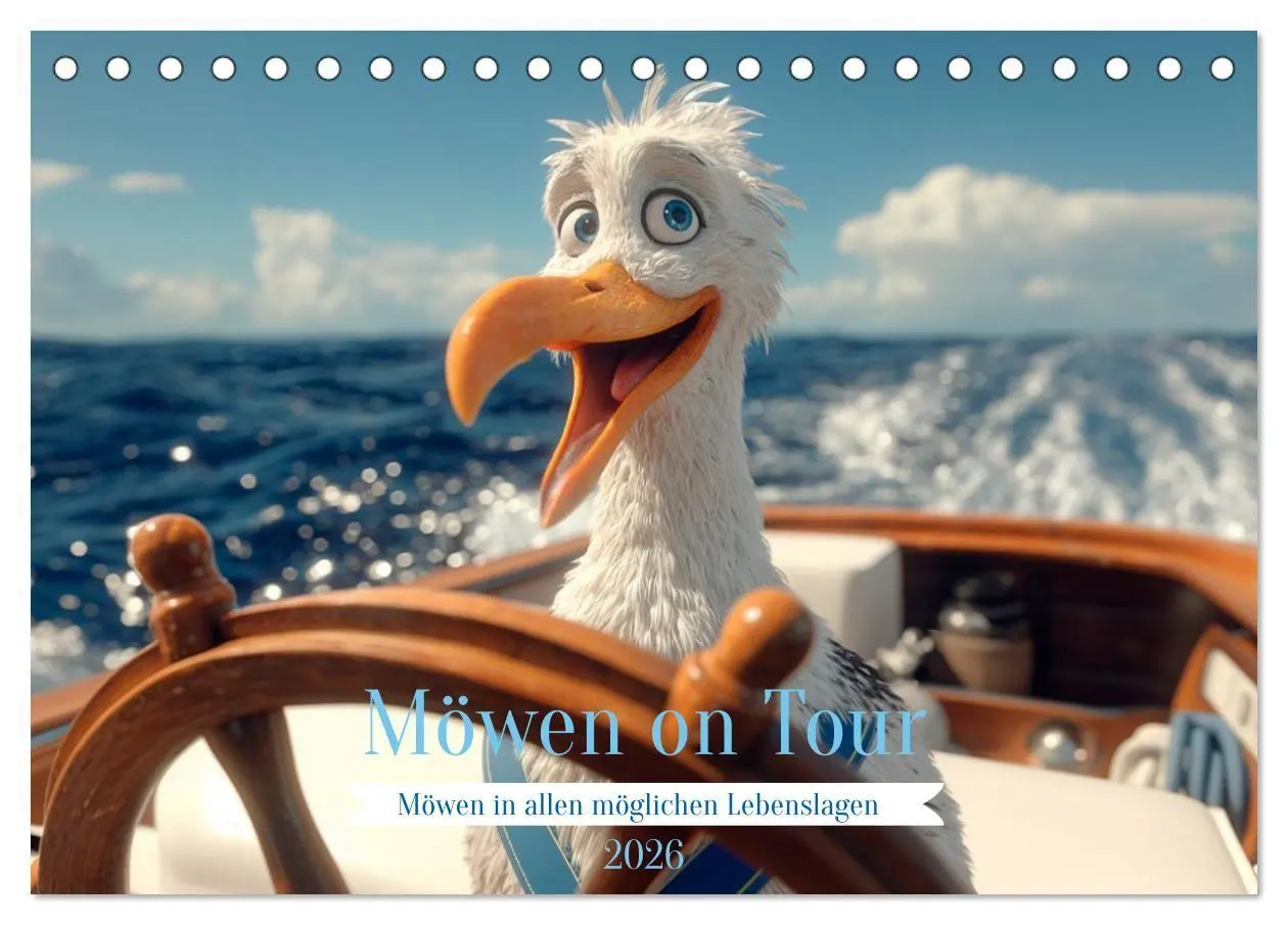 Cover: 9783516706123 | Möwen on Tour (Tischkalender 2026 DIN A5 quer), CALVENDO...