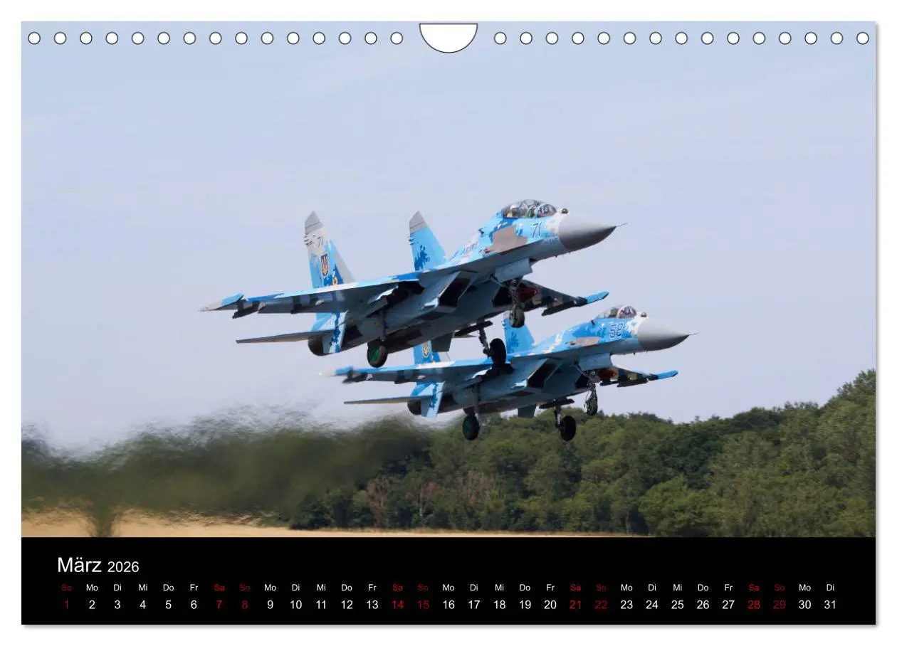 Bild: 9783457846223 | Militärjets (Wandkalender 2026 DIN A4 quer), CALVENDO Monatskalender