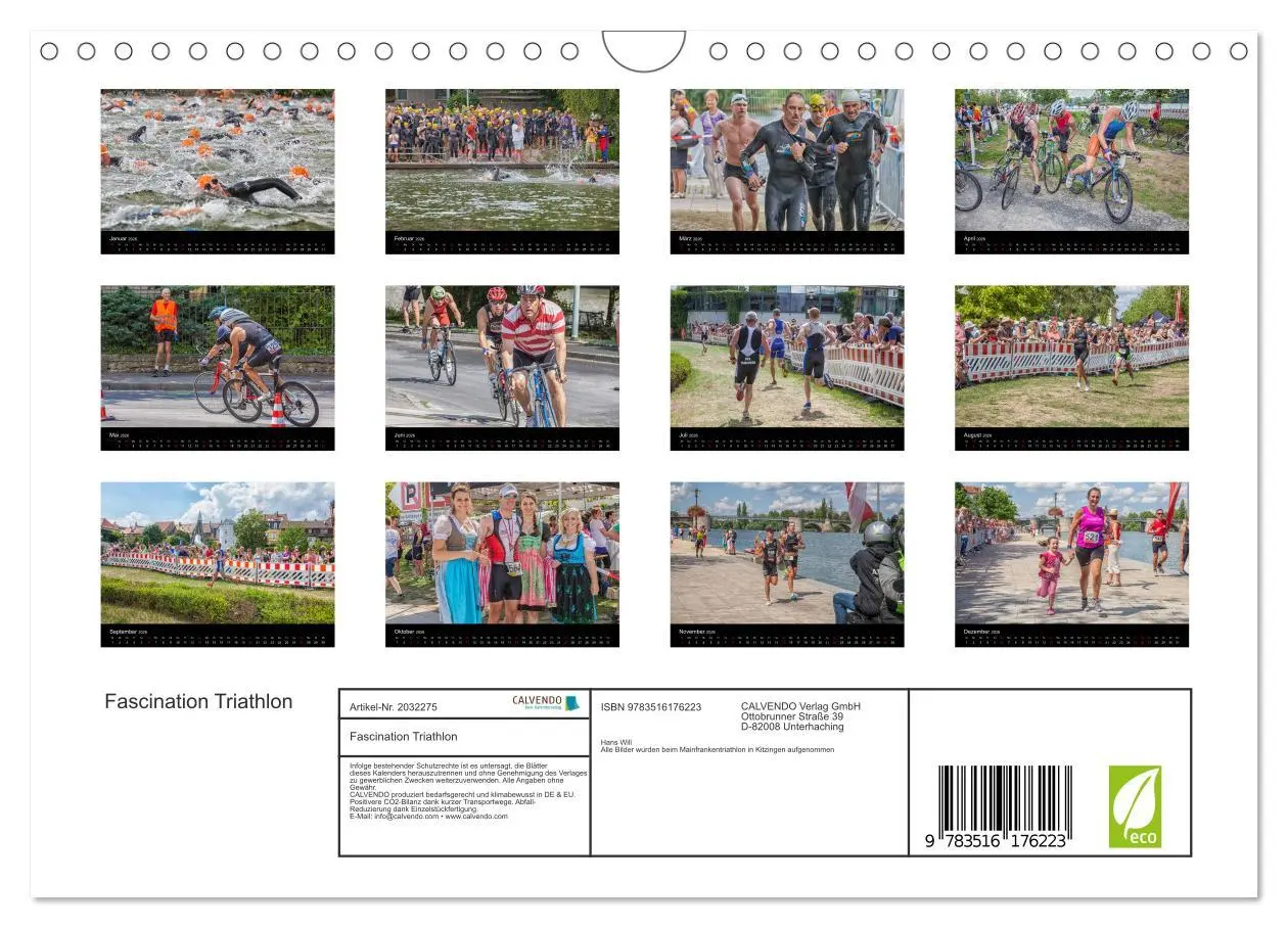 Bild: 9783516176223 | Fascination Triathlon (Wandkalender 2026 DIN A4 quer), CALVENDO...