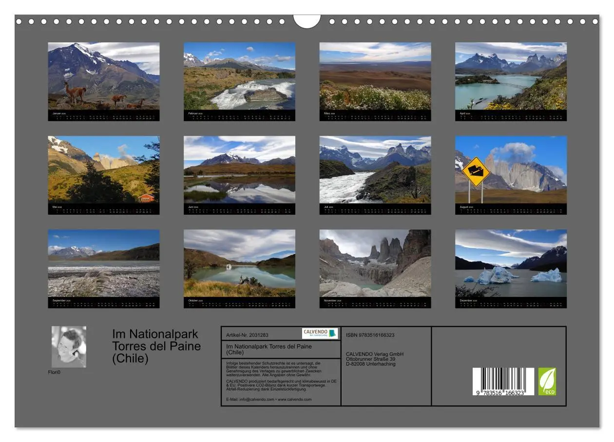 Bild: 9783516166323 | Im Nationalpark Torres del Paine (Chile) (Wandkalender 2026 DIN A3...