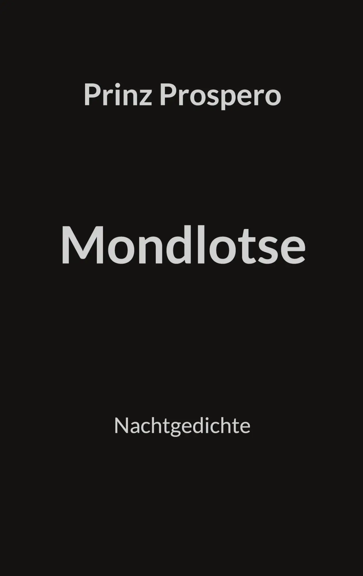 Cover: 9783696356323 | Mondlotse | Nachtgedichte | Prinz Prospero | Taschenbuch | 120 S.