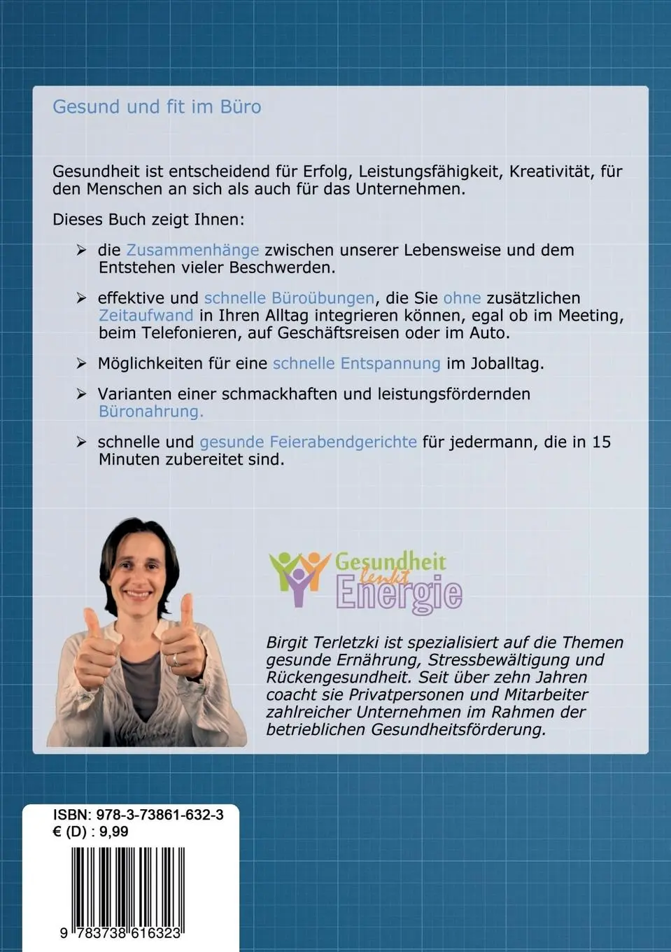 Rückseite: 9783738616323 | Gesund und fit im Büro | Birgit Terletzki | Taschenbuch | 108 S.